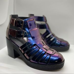 ASOS Gladiator Crepe Mix Ankle Boots US 7